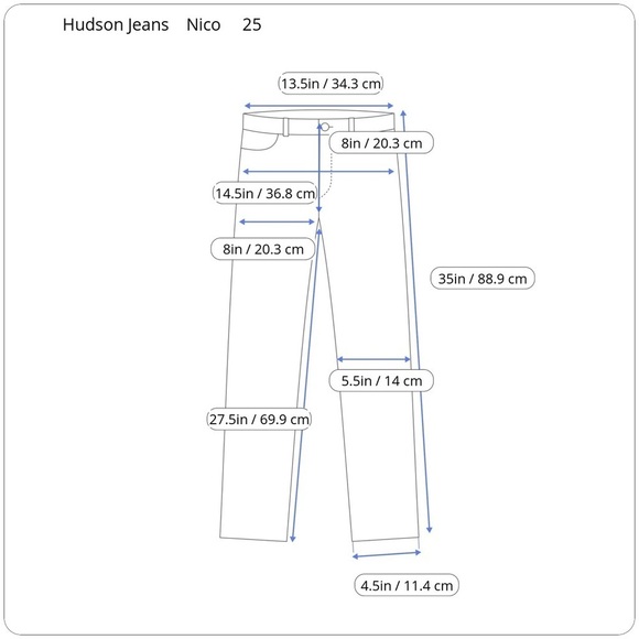 Hudson Jeans Nico Super Skinny Ankle Jean Mid Rise Stretch Straight Leg 25 - Picture 15 of 16